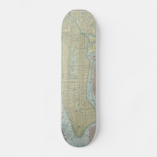 Vintage Map of New York City (1901) Skateboard