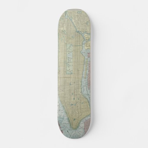 Vintage Map of New York City 1901 Skateboard