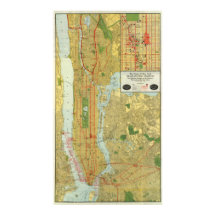 Vintage Map of New York City (1918)