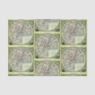 Vintage Map of New York City Area Decoupage Craft Tissue Paper