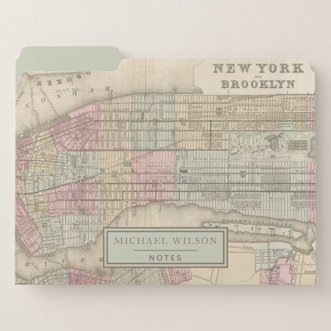 Vintage Map of New York City - Personalized