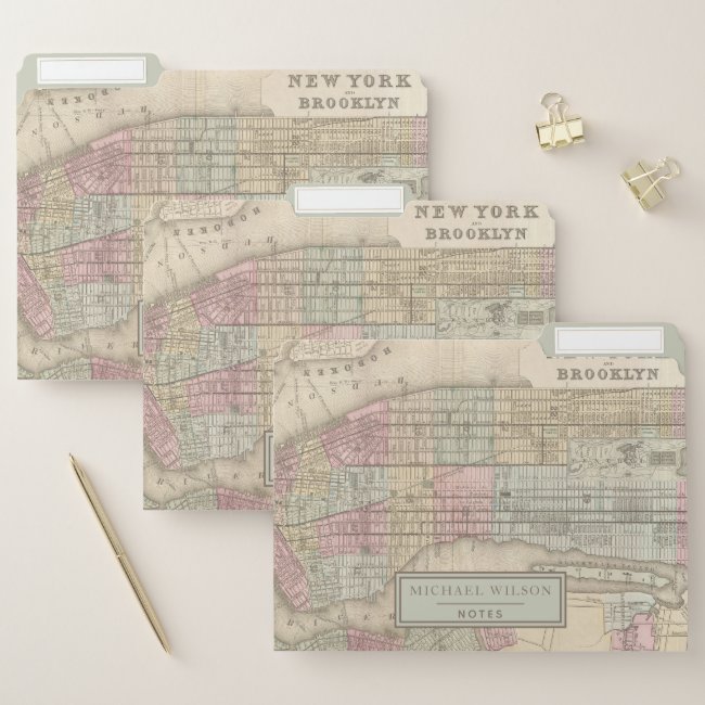 Vintage Map of New York City - Personalized