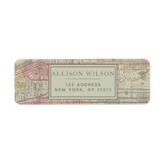 Vintage Map of New York City - Personalized Label