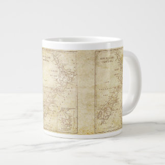 Vintage map of New Zealand c1879 Giant Coffee Mug