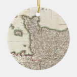 Vintage Map Of Normandy (1771) Ceramic Ornament at Zazzle