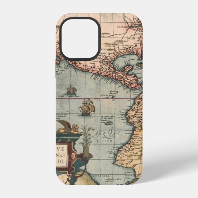 Vintage Map of North America Iphone Case (Back)
