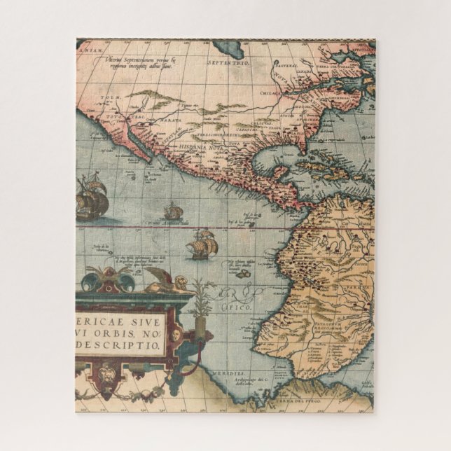 Vintage Map of North America Jigsaw Puzzle (Vertical)