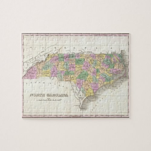 Vintage Map of North Carolina 1827 Jigsaw Puzzle