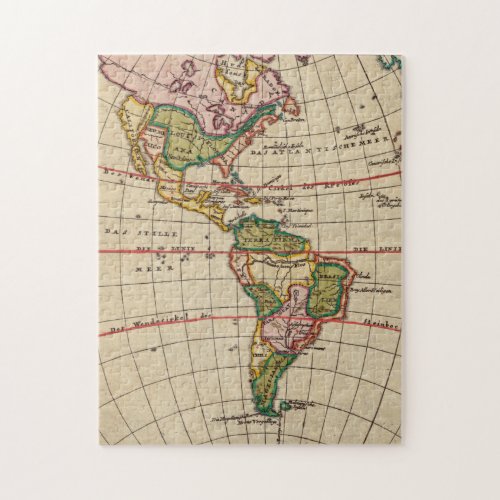 Vintage Map of North & South America (1899) Jigsaw Puzzle Vintage Map of North & South America (1899) Jigsaw Puzzle
