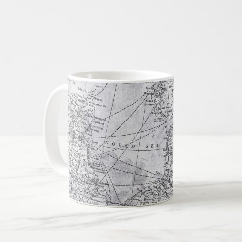 Vintage Map of Northern Europe North Sea Baltic Coffee Mug