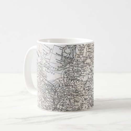 Vintage Map of Northern Europe  Russia Gift Coffee Mug