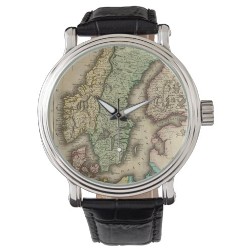 Vintage Map of Norway and Sweden 1831 Watch