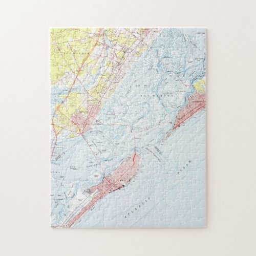 Vintage Map of Ocean City NJ 1952 Jigsaw Puzzle