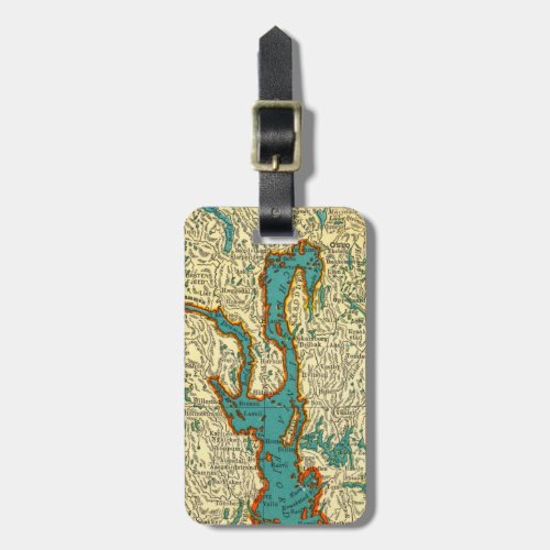 Vintage Map of OSLO NORWAY  Luggage Tag