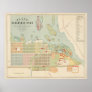 Vintage Map of Oulu Finland (1886) Poster