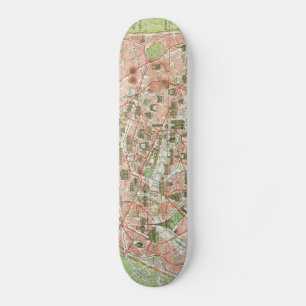 Vintage Map of Paris (1920) Skateboard Deck