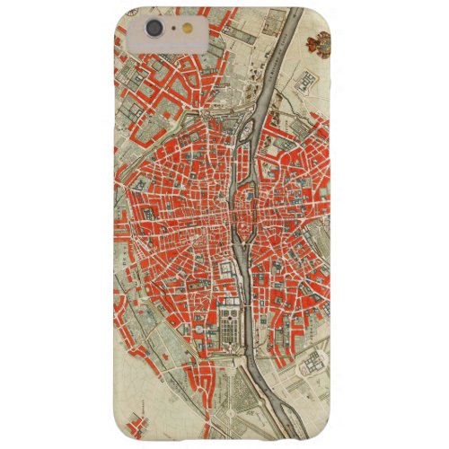 Vintage Map of Paris France 17211774 Barely There iPhone 6 Plus Case