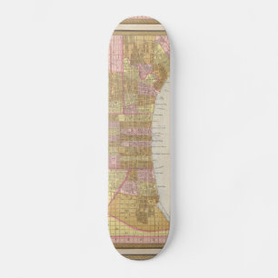 Vintage Map of Philadelphia (1846) Skateboard Deck