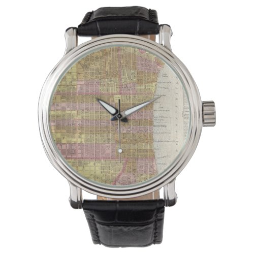 Vintage Map of Philadelphia 1846 Watch