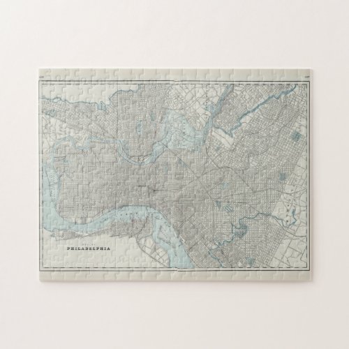 Vintage Map of Philadelphia PA 1901 Jigsaw Puzzle