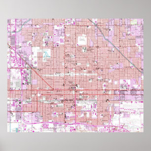 Vintage Map of Phoenix Arizona (1952) 2 Poster