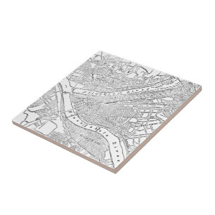 Vintage Map of Pittsburgh (1885) Ceramic Tile