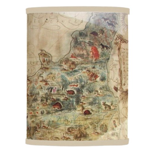 VINTAGE MAP OF POLAND C1939 LAMP SHADE