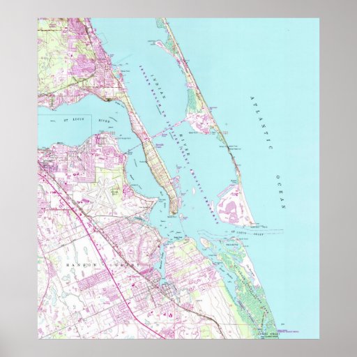 Vintage Map of Port St Lucie Inlet (1948) Poster | Zazzle.com