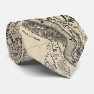 Vintage Map of Porto Portugal (1835) Neck Tie