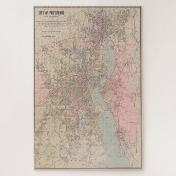 Vintage Map Of Providence Rhode Island (1901) Jigsaw Puzzle by Alleycatshirts at Zazzle