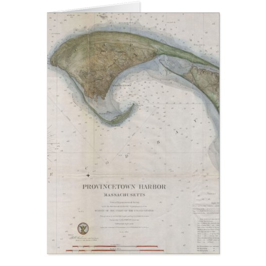 Vintage Map of Provincetown Cards (Front)