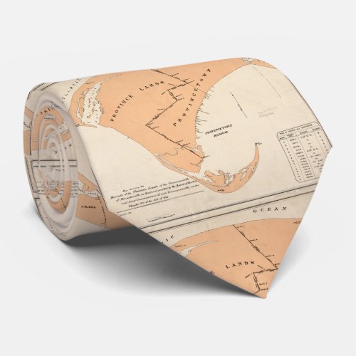 Vintage Map of Provincetown MA 1893 Neck Tie