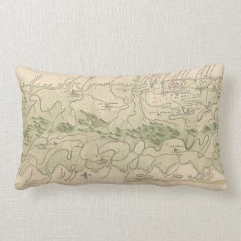 Vintage Map Of Puerto Rico (1760) Lumbar Pillow by Alleycatshirts at Zazzle