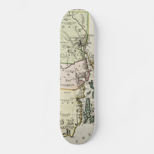 Vintage Map of Rhode Island 1797 Skateboard