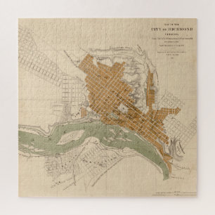 Vintage Map of Richmond VA (1864) Jigsaw Puzzle