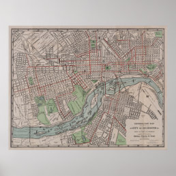 Vintage Map of Richmond VA (1914) Poster