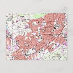 Vintage Map of Riverside California (1967) Postcard