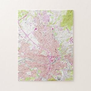 Vintage Map of Roanoke Virginia (1963) Jigsaw Puzzle