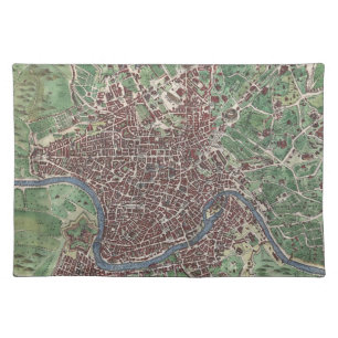 Vintage Map of Rome Italy (1721) Placemat