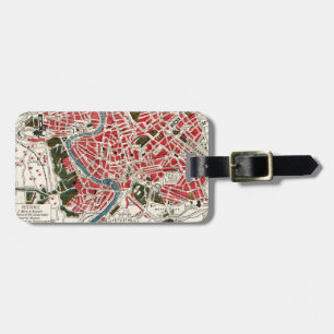 Vintage Map of Rome, Italy. Luggage Tag