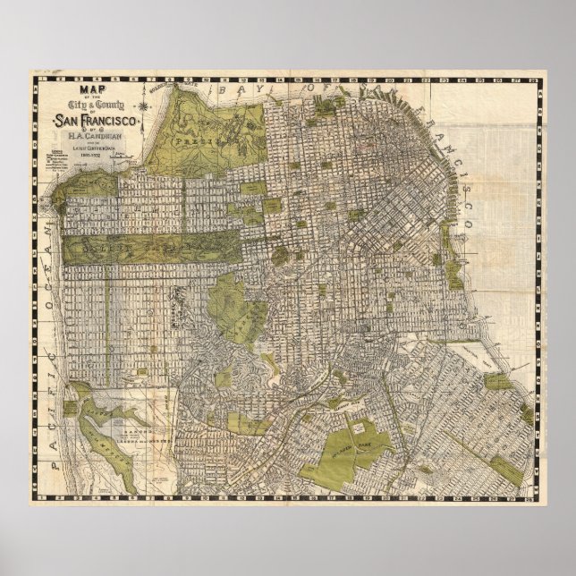 Vintage Map of San Francisco (1932) Poster (Front)