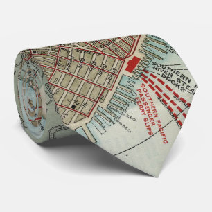 Vintage Map of San Francisco CA (1914) Neck Tie