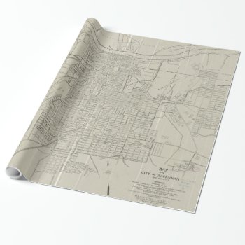 Vintage Map Of Savannah Georgia (1917) Wrapping Paper by Alleycatshirts at Zazzle