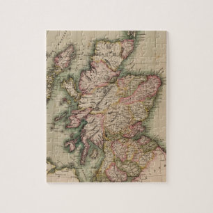 Vintage Map of Scotland (1814) Jigsaw Puzzle
