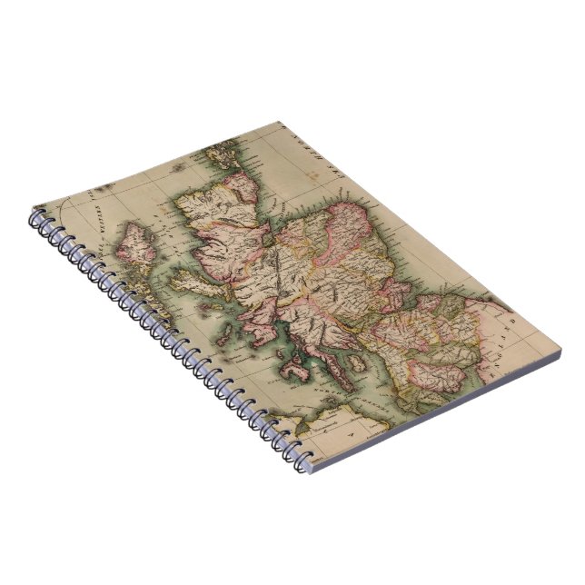 Vintage Map of Scotland (1814) Notebook (Right Side)