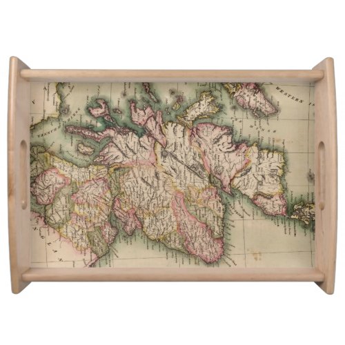 Vintage Map of Scotland 1814 Serving Tray