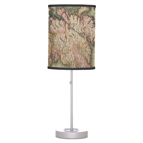 Vintage Map of Scotland 1814 Table Lamp