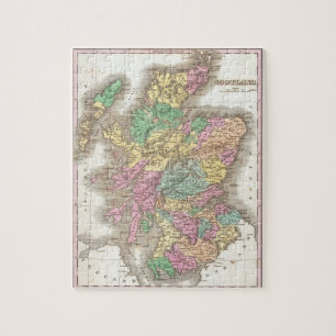 Vintage Map of Scotland (1827) Jigsaw Puzzle
