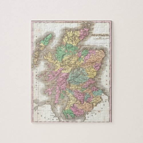 Vintage Map of Scotland 1827 Jigsaw Puzzle