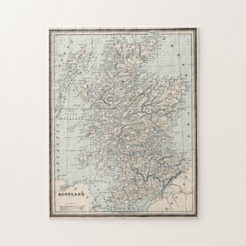 Vintage Map of Scotland 1893 Jigsaw Puzzle